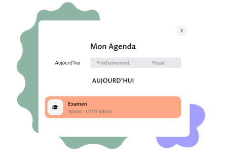 capture d'écran de la modale permettant de créer un examen