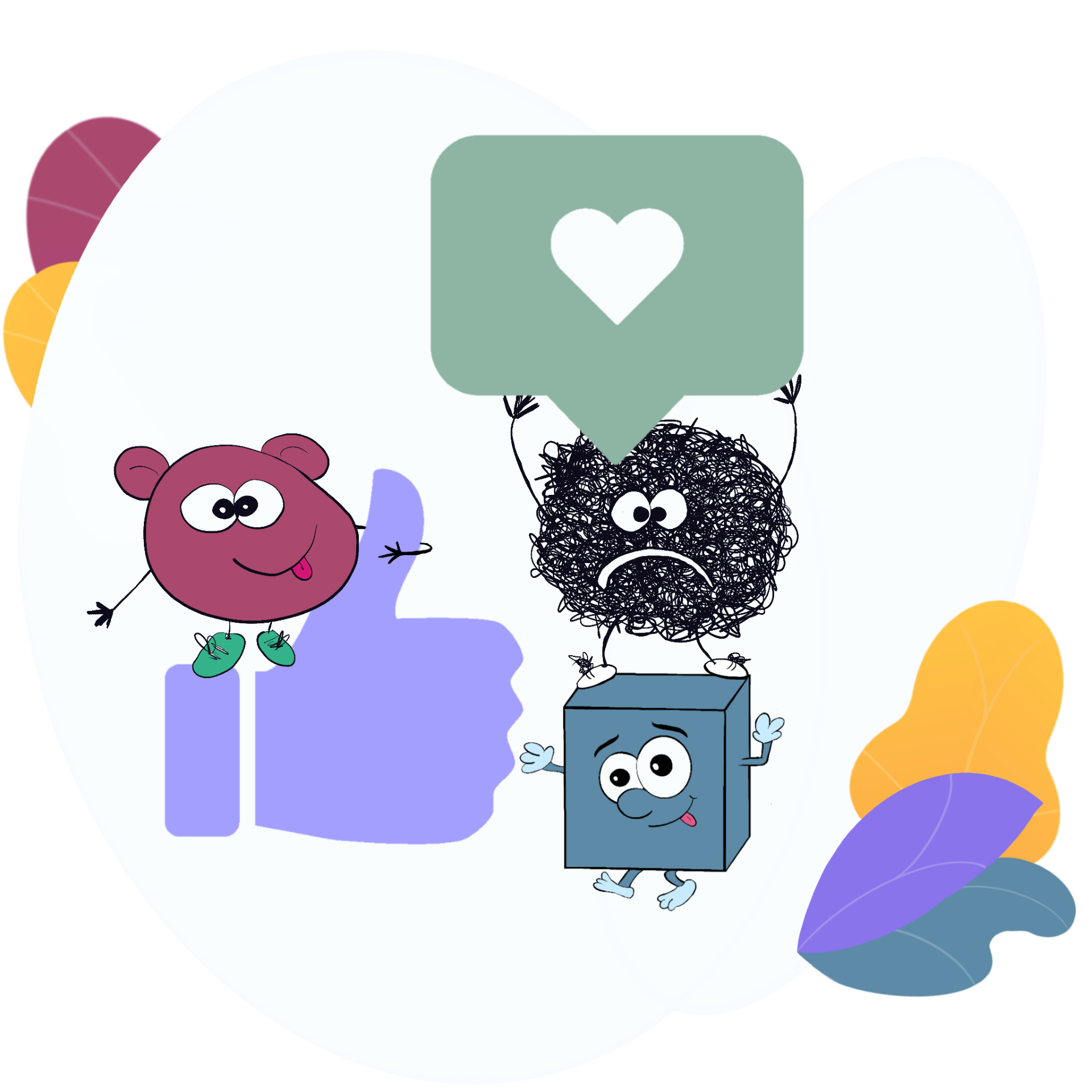 two people holding a heart and a hand